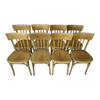 Suite de 8 chaises de Bistrot vintage années 1970