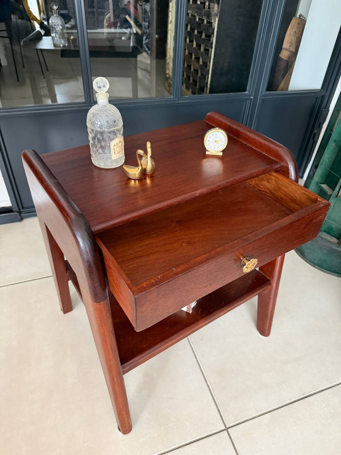Vintage solid wood bedside table