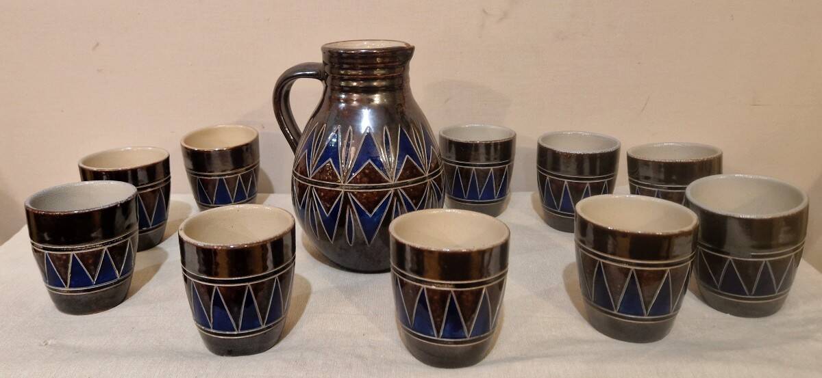 Ceramic cider/beer service - Art Deco - Zoller