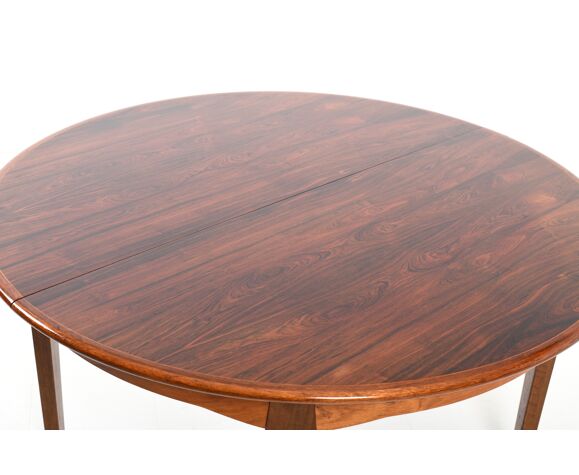 Round Danish Dining Table In Rosewood, Danish Round Dining Table