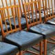 10 antique Josef Frank model 620 chairs in walnut wood from Svenskt Tenn.