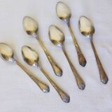6 vintage teaspoons in silver metal punched 2106149