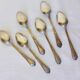 6 vintage teaspoons in silver metal punched 2106149