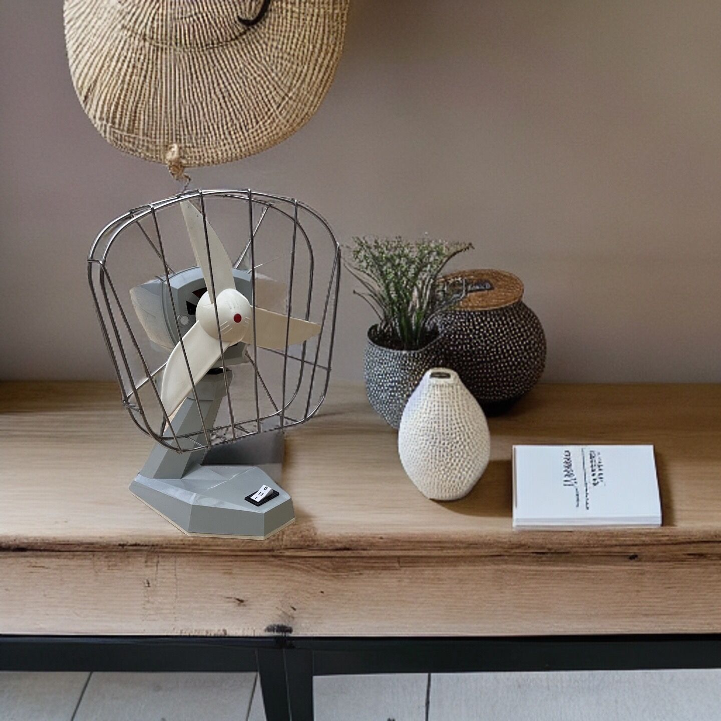 Mid-century modern table fan, Italy 1970s
