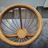Former worker basket serving piece of professional furniture fruit wood support early 1900