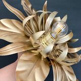 Vintage wall lamp golden leaves