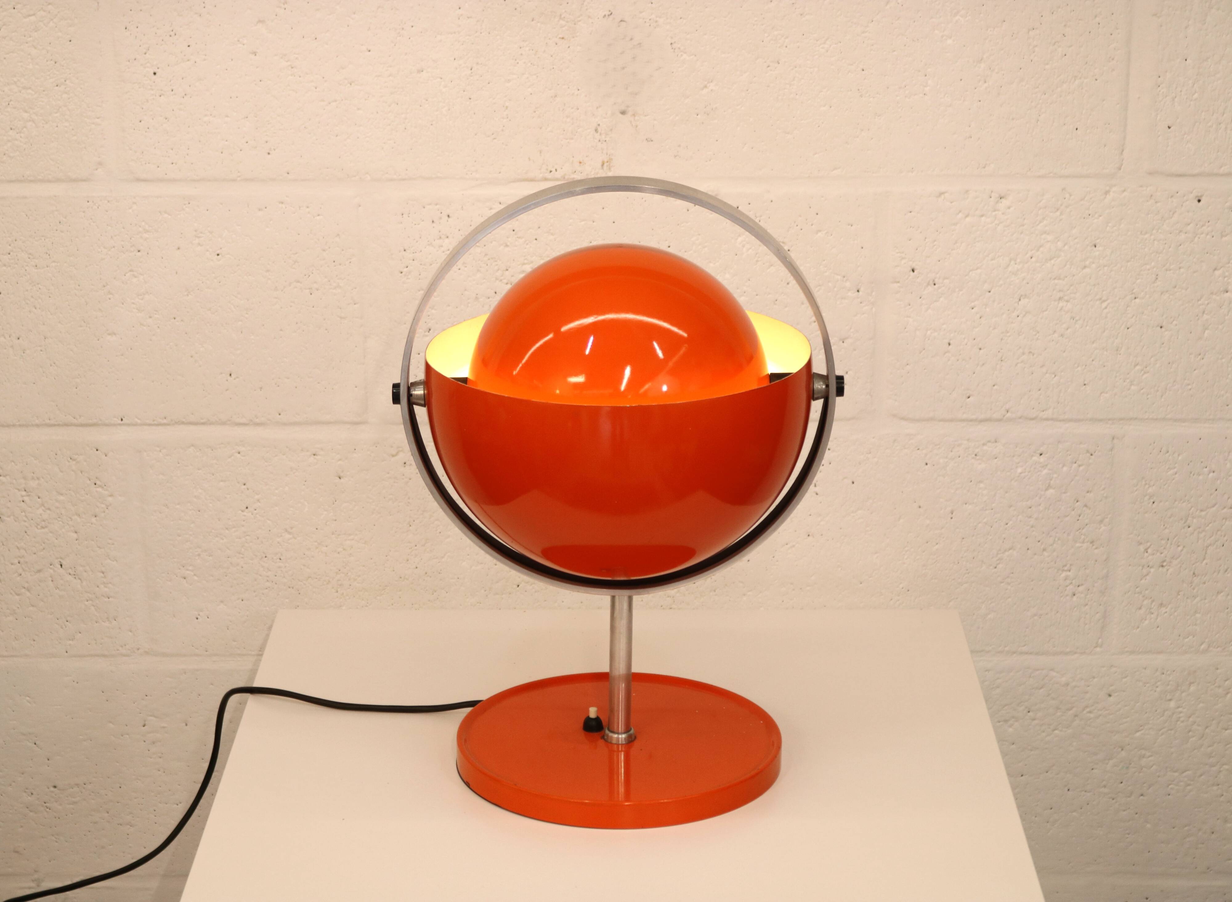 Rare vintage Moonlight space age table lamp by Buch & Jørgensen for Quality