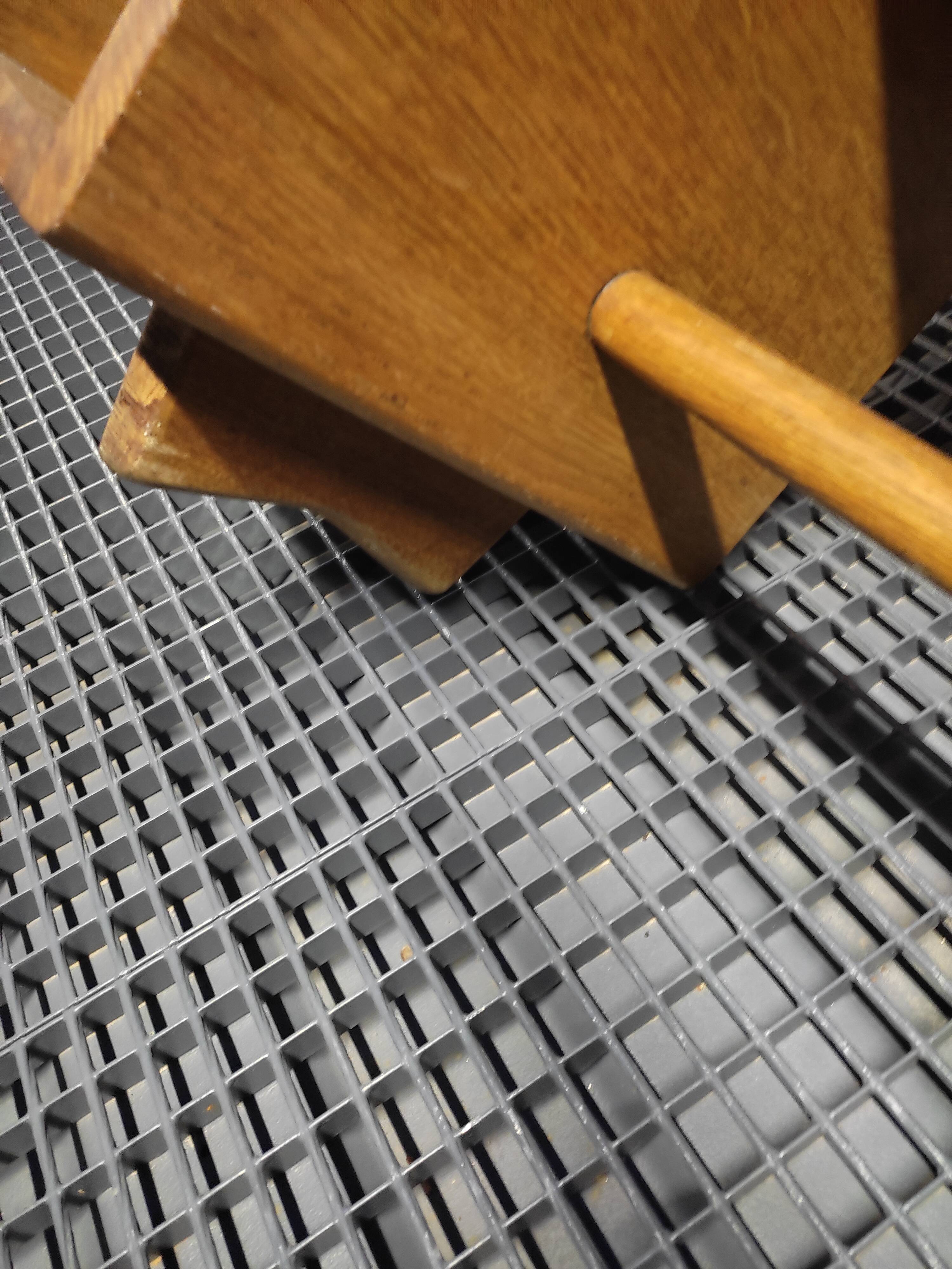 Oak coffee table by Guillerme and Chambron