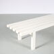 1970s White metal slat bench from the Netherlands