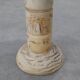 Carved alabaster pedestal with engraved figures, Italy ca. 1900