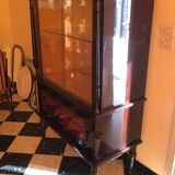 Glossy lacquered wooden display bar