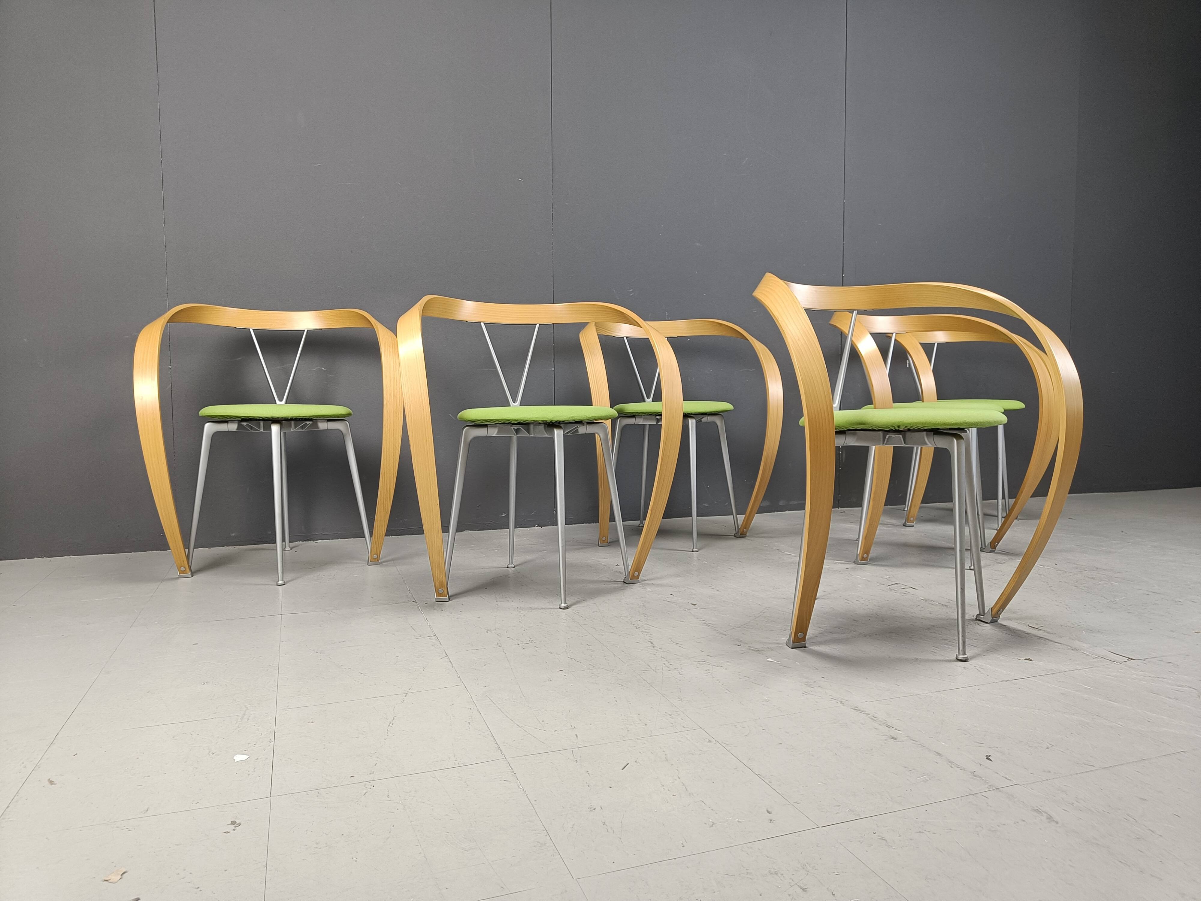 Revers Dining Chairs by Andrea Branzi for Cassina, 1993