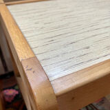Pair of elm bedside tables