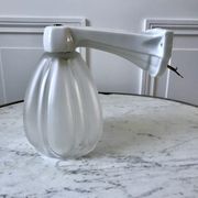 Art Deco wall lamp in molded glass and porcelain 30s