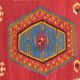 1940s Turkish Kilim Rug, Small Wool Medallion Flatweave 75 x 130 cm