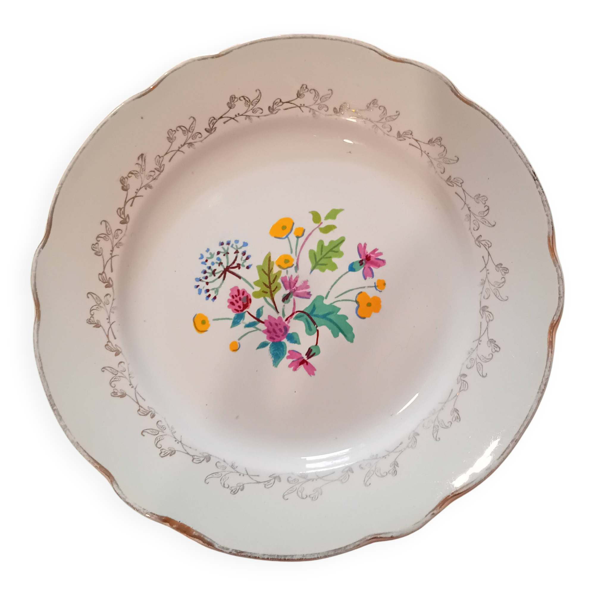 assiette dessert Digoin de Sarreguemines Rocamadour