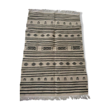 White and black berber kilim 100x150cm