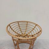 Loveuse vintage rattan armchair 1950