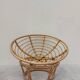 Loveuse fauteuil en rotin vintage 1950