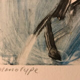 Unique monotype by Romain SUZZONI (1950).