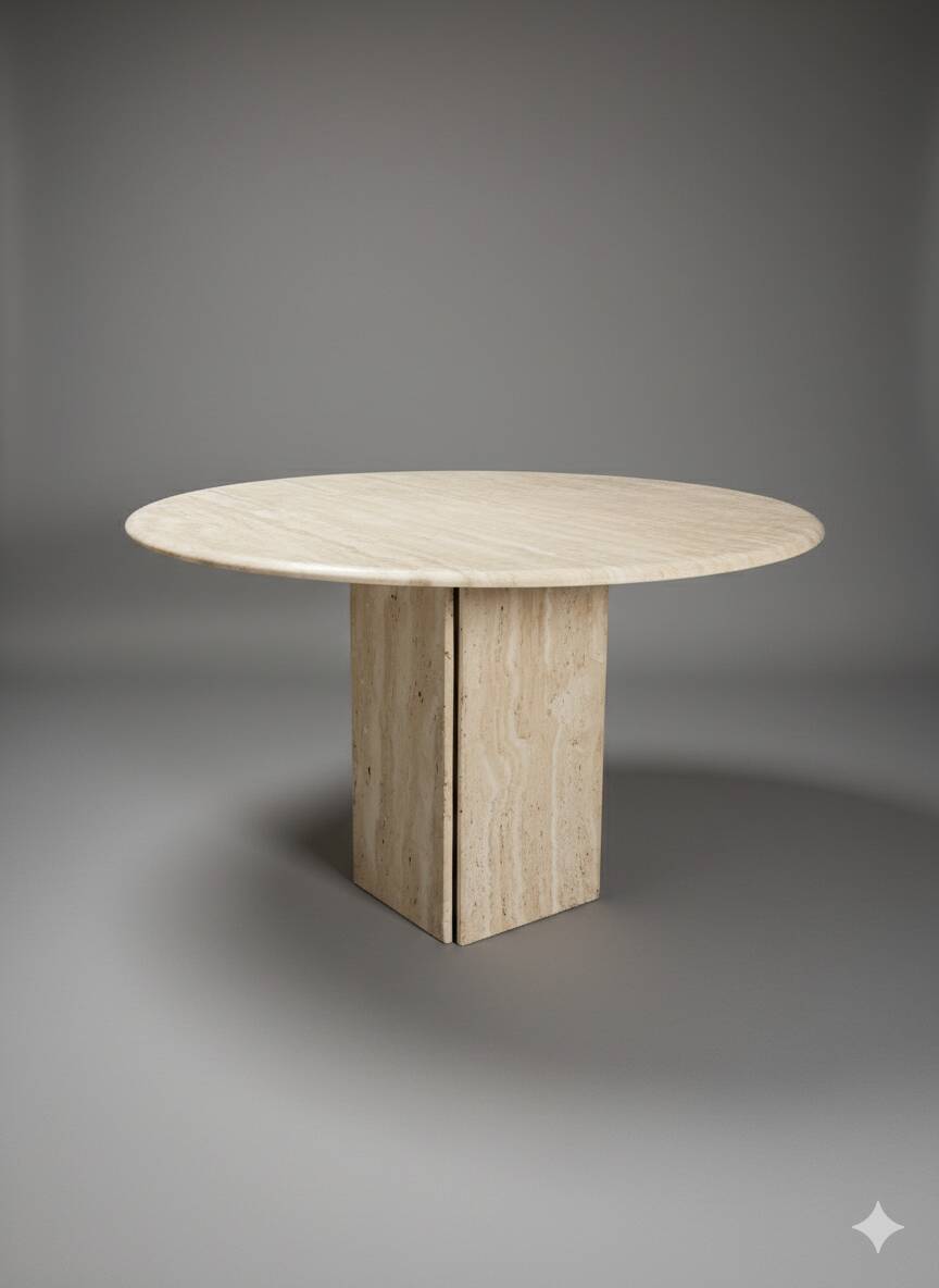 Round dining table by Claude Berraldacci. 1990s. France.