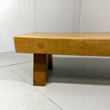 Brutalist sturdy hardwood coffee table 1960’s