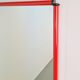 Miroir en cadre rouge postmoderne italien, années 1980