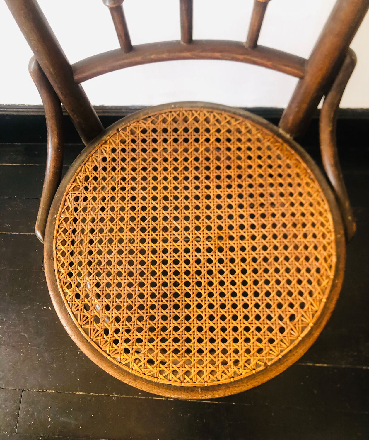 Pair of bistro chairs signed Thonet