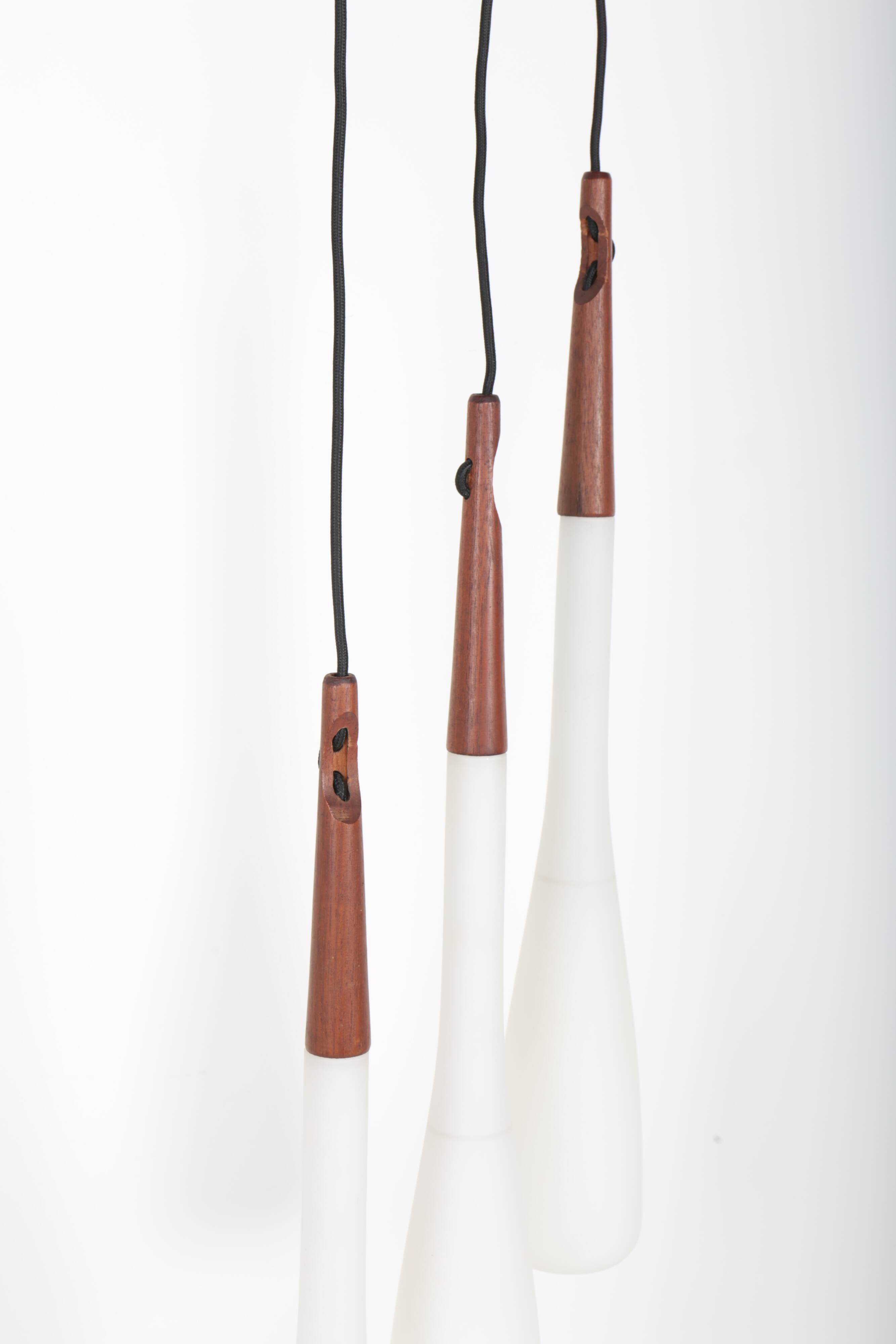 Drop pendant lamp by Uno & Östen Kristiansson for Luxus, Sweden, 1950s