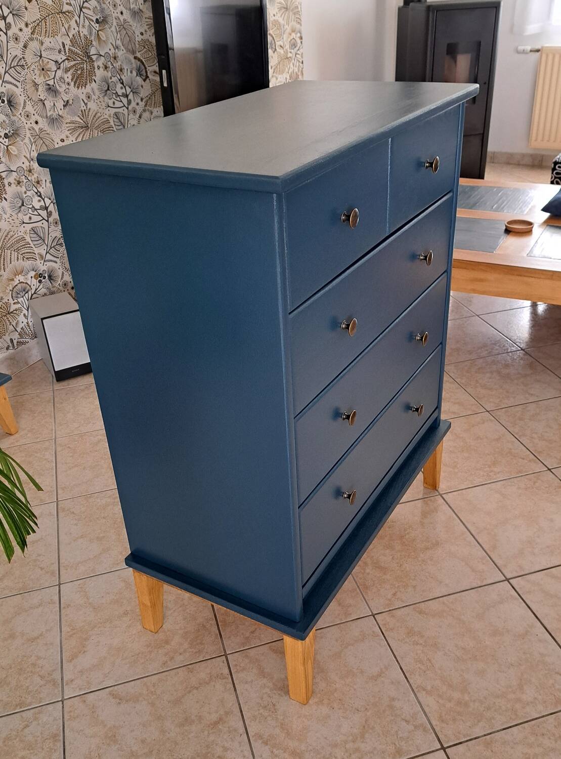 Rød Sødgren blue ganne chest of drawers