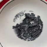 Coffee service keraluX boch Freres Belgium peasant scenes art deco