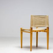 Occasional chair in ash and canvas Zanotta - Italian Mid-Century Modern, Functional Vintage