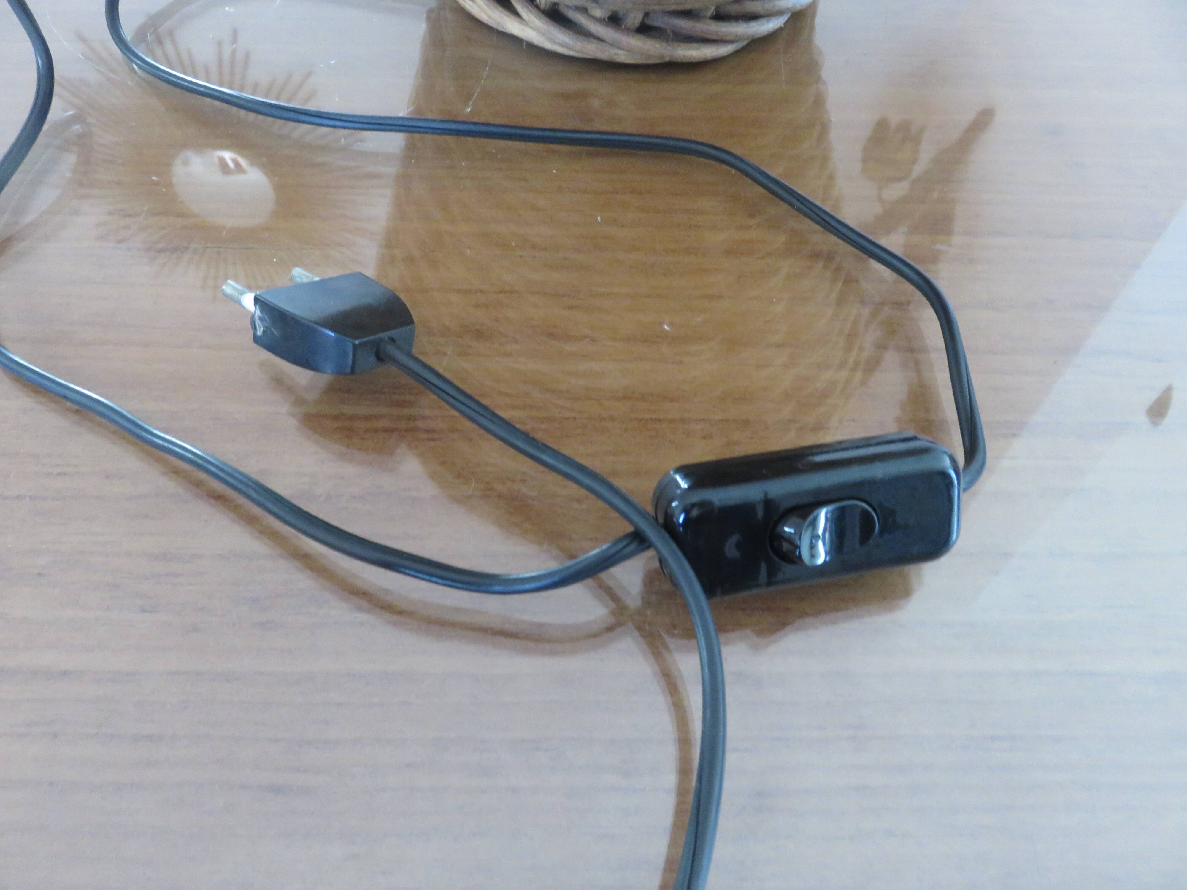 Natural rattan lamp 1970