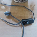 Lampe en rotin naturel 1970