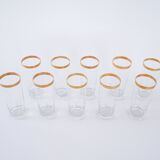 Set of crystal glasses, Italian design, 1970s, made in Italy