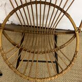 Rattan armchairs feet metal