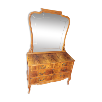 Commode en bois avec miroir