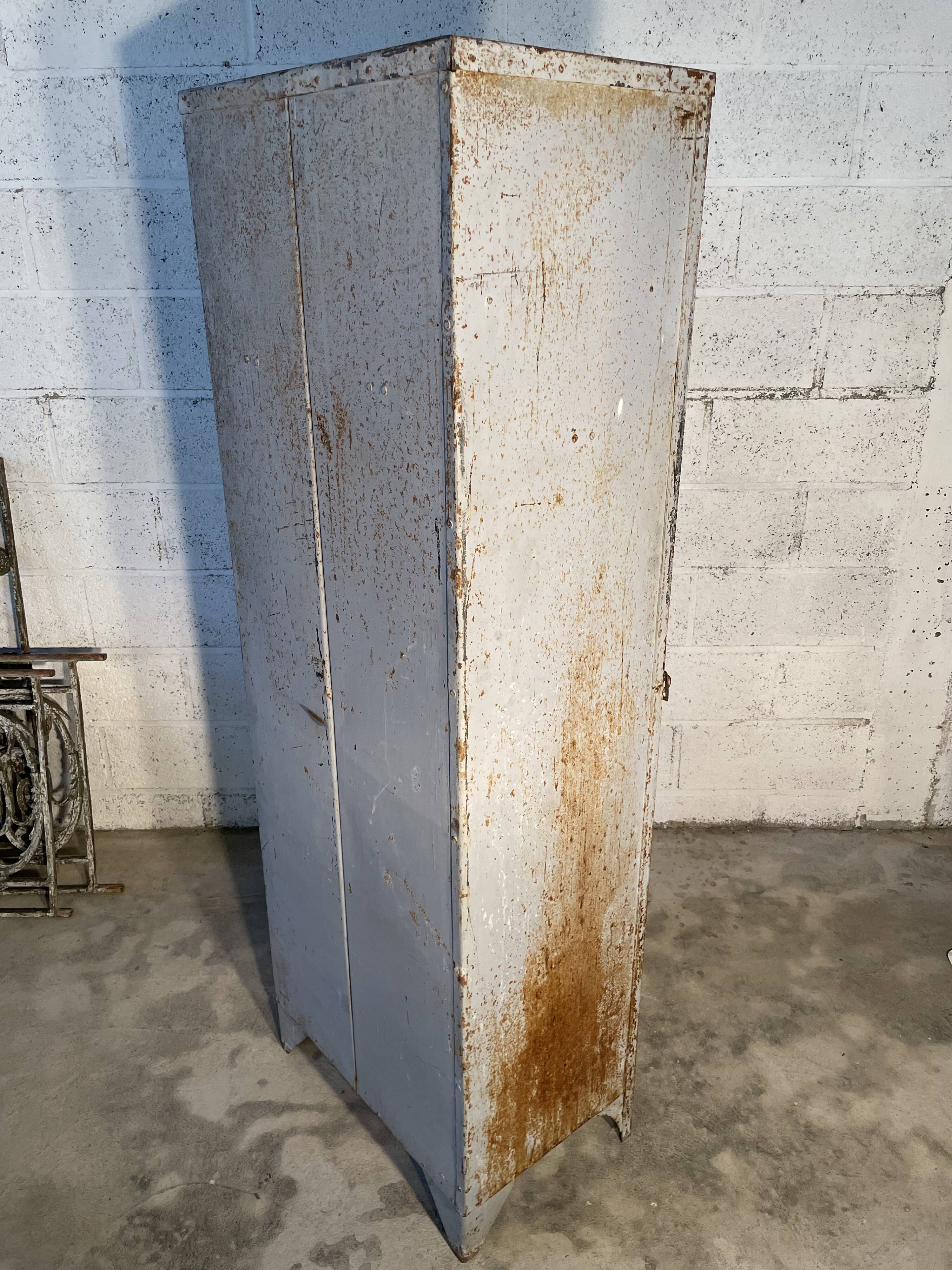 Industrial style metal locker cloakroom