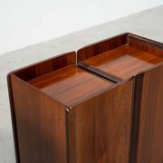 Rares cabinets latéraux en bois de rose Afra Tobia Scarpa pour Maxalto