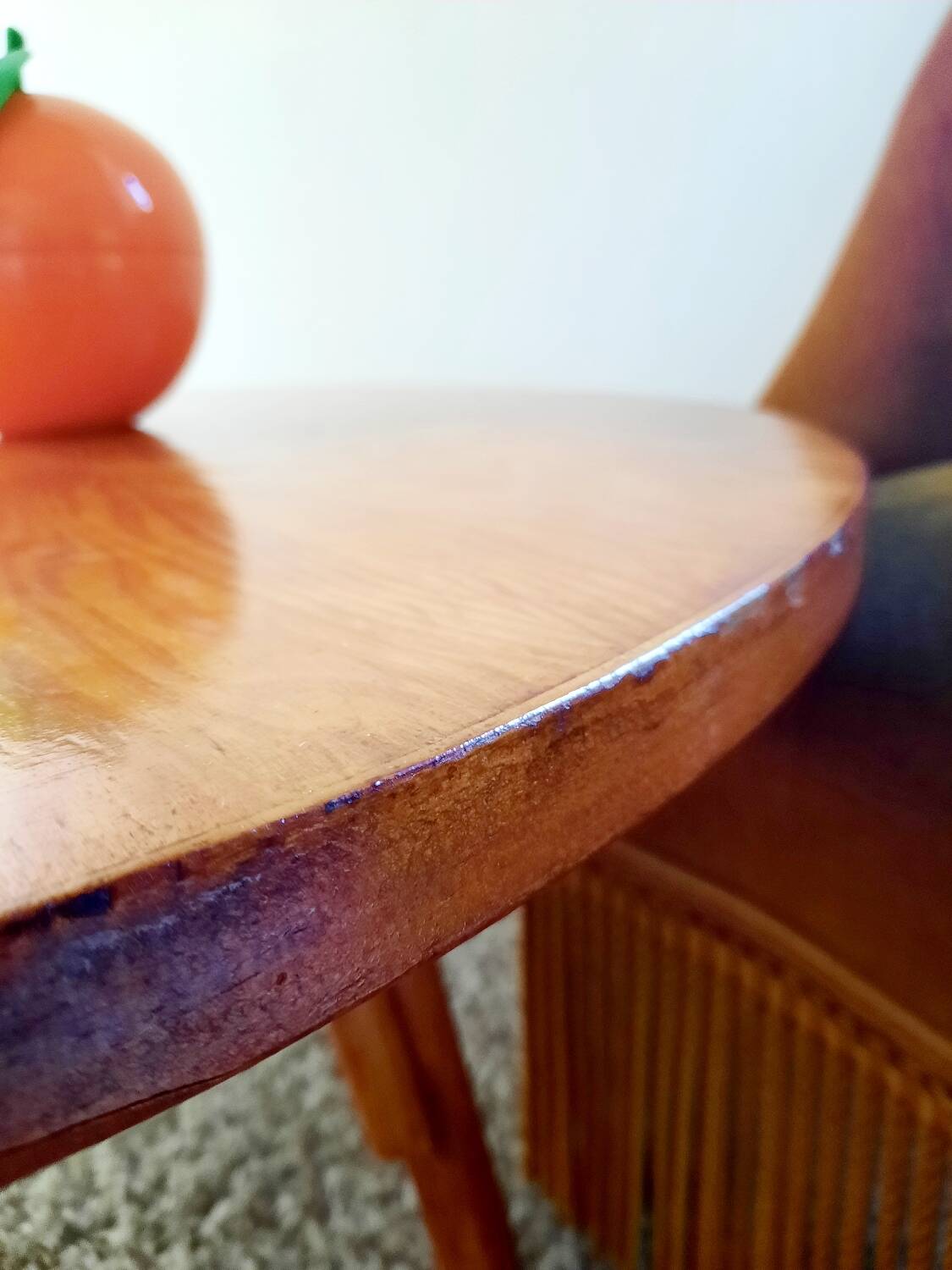 70s rattan coffee table