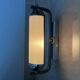 Pair of chrome Bauhaus / functionalist wall lamps with adjustable shades - 1930s
