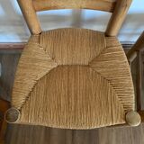 Ensemble de quatre chaises paillées