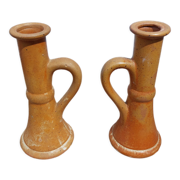 Bougeoirs en grès