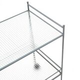 1980s metal and glass serving trolley