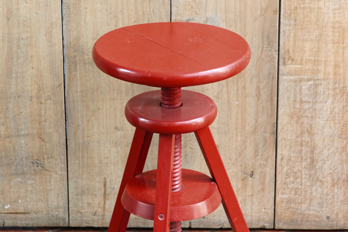 Wooden screw stool