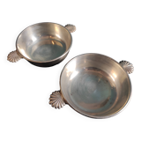 Set of two French silver plated serving plates, by Felix Frères orfèvrerie
