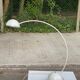 Modernist white curved desk lamp 1980