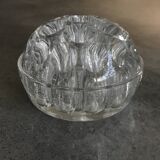 Ancien pique-fleurs en verre moulé 19 trous