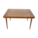 1960s Walnut Extendable Dining Table in Gloss Finish, Czechoslovakia