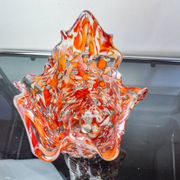 Red and white Seguso vase in Murano glass, Italy, 1960